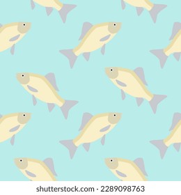 carp seamless pattern. gold fish seamless pattern vector illustration
