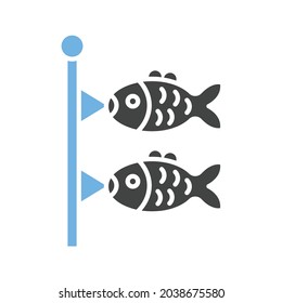 Carp Streamer icon vector image. Can also be used for Miscellaneous Objects. Suitable for mobile apps, web apps and print media.