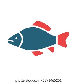Carp Vector Glyph Two Color Icon For Personal And Commercial Use.
