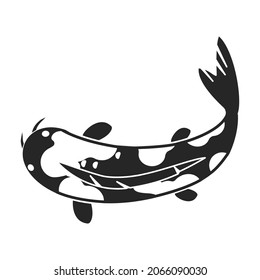 Carp vector icon.Blackvector icon isolated on white background carp.