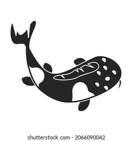 Carp vector icon.Blackvector icon isolated on white background carp.