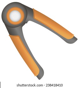 Carpal expander for training muscles of the hand. Vector illustration.