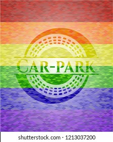 Car-park lgbt colors emblem 