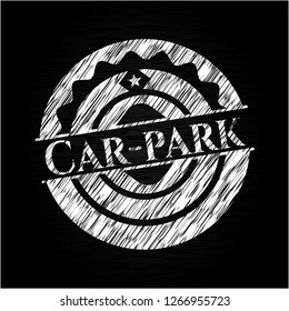 Car-park on blackboard