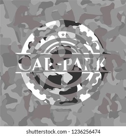 Car-park on grey camo texture