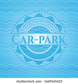 Car-park water emblem. Vector Illustration. Detailed.