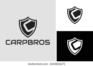 CarpBros Shield Logo Design vector eps file