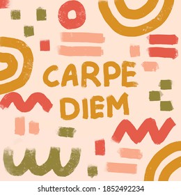 CARPE DIEM Afiche abstracto textura de arte moderno juventud de moda