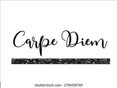 carpe diem black sequin design  glitter