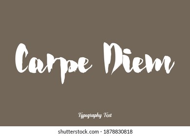 Carpe Diem Bold Typeface Typography On Brown Background