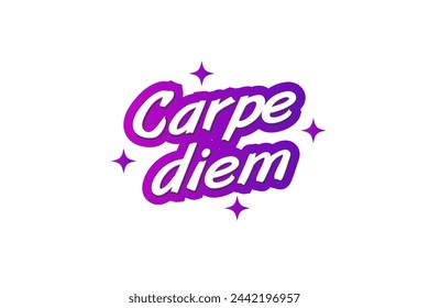 Carpe diem is latin phrase means Capture the moment. Vector for t-shirt prints, posters and other uses.