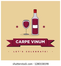 Carpe Vinum Wine Poster Design