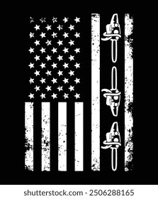 Archivo de corte imprimible de la bandera americana de Carpenter.