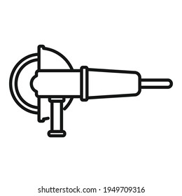 Carpenter angle grinder icon. Outline Carpenter angle grinder vector icon for web design isolated on white background