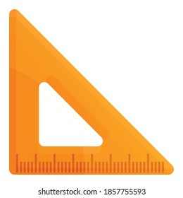 Icono de regla de ángulo del carpintero. Dibujo del icono vectorial de la regla de ángulo del carpintero para el diseño web aislado en fondo blanco