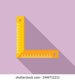 Carpenter angle ruler icon. Flat illustration of Carpenter angle ruler vector icon for web design