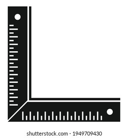 Carpenter angle ruler icon. Simple illustration of Carpenter angle ruler vector icon for web design isolated on white background