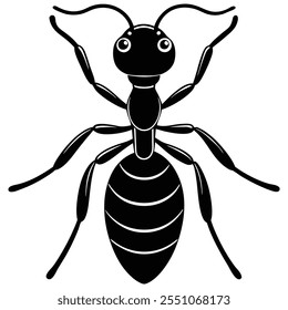 Carpenter Ant insect flat vector illustration on a white background