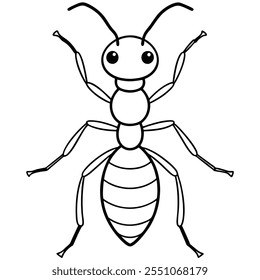 Carpenter Ant insect flat vector illustration on a white background