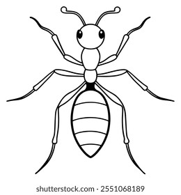 Carpenter Ant insect flat vector illustration on a white background