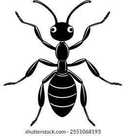 Carpenter Ant insect flat vector illustration on a white background