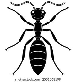 Carpenter Ant insect flat vector illustration on a white background