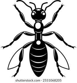 Carpenter Ant insect flat vector illustration on a white background