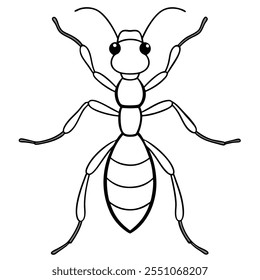 Carpenter Ant insect flat vector illustration on a white background