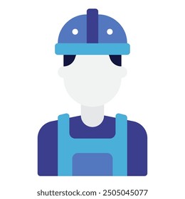 Carpenter avatar job icon illustration