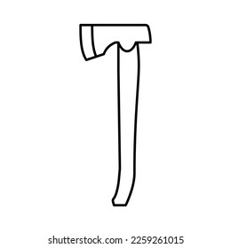 carpenter axe hatchet line icon vector. carpenter axe hatchet sign. isolated contour symbol black illustration
