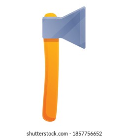 Icono de ax del carpintero. Caricatura del icono del vector del hacha carpintero para el diseño web aislado sobre fondo blanco