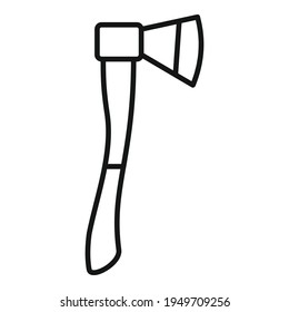 Carpenter axe icon. Outline Carpenter axe vector icon for web design isolated on white background