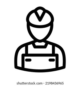 Carpenter Bold Line Vector Icon easily modified

