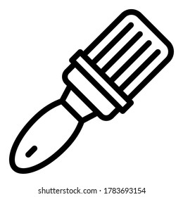 Carpenter brush icon. Outline carpenter brush vector icon for web design isolated on white background
