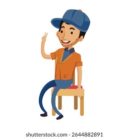 A Carpenter Cartoon Character Illustration