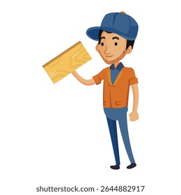 A Carpenter Cartoon Character Illustration