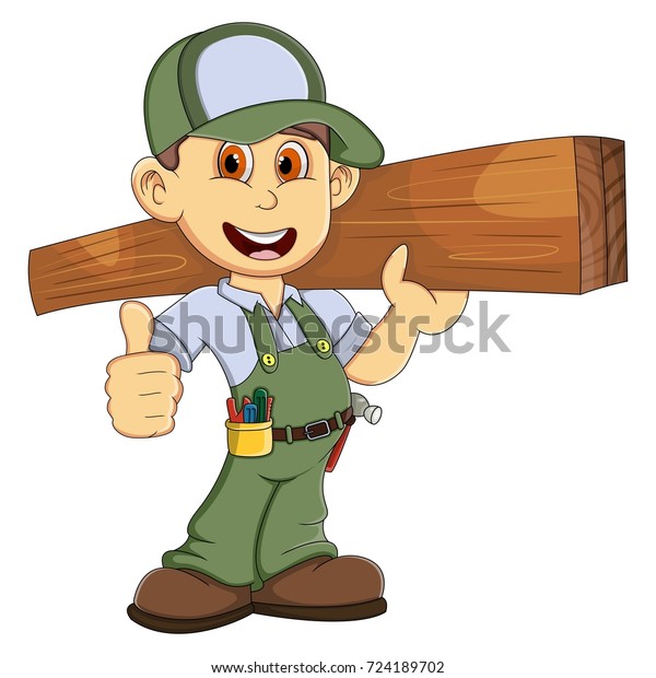 Carpenter Cartoon Vector Illustration Stock Vector (Royalty Free ...