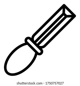 Carpenter chisel icon. Outline carpenter chisel vector icon for web design isolated on white background
