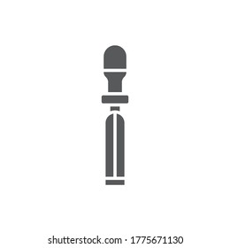 Carpenter chisel vector icon symbol isolated on white background