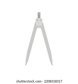 Carpenter compass icon. Flat illustration of Carpenter compass vector icon isolated on white background