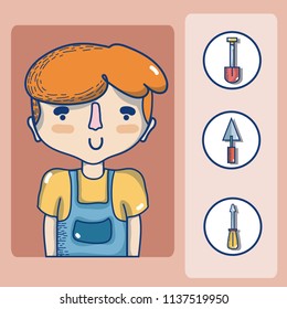 Carpenter cute cartoon