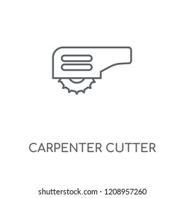 Carpenter Cutter linear icon. Carpenter Cutter concept stroke symbol design. Thin graphic elements vector illustration, outline pattern on a white background, eps 10.