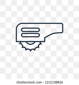 Carpenter Cutter vector outline icon isolated on transparent background, high quality linear Carpenter Cutter transparency concept can be used web and mobile