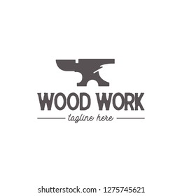 Carpenter Design Element in Vintage Style Retro Logo Design Inspiration