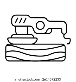 Carpenter electric tool icon, editable vector