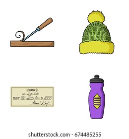 carpenter, finance and other web icon in cartoon style.clothing, fitness icons in set collection.