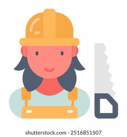 Carpenter Flat Icons, Vector illustration