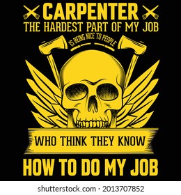 CARPENTER  FUNNY T SHIRT DESIGN