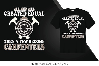 Carpenter graphics tshirt design Free Vector
