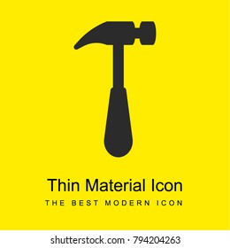 Carpenter Hammer bright yellow material minimal icon or logo design